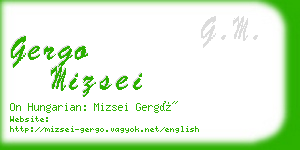 gergo mizsei business card